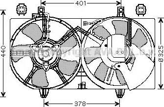 Ava Quality Cooling DN 7514 - Ventola, Raffreddamento motore www.autoricambit.com