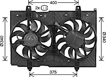 Ava Quality Cooling DN7539 - Ventola, Raffreddamento motore www.autoricambit.com