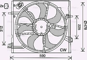 Ava Quality Cooling DN7536 - Ventola, Raffreddamento motore www.autoricambit.com