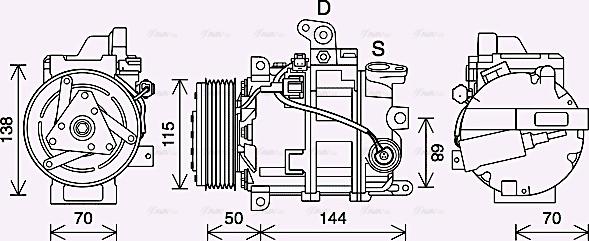 Ava Quality Cooling DNAK447 - Compressore, Climatizzatore www.autoricambit.com