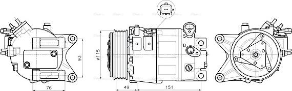 Ava Quality Cooling DNAK488 - Compressore, Climatizzatore www.autoricambit.com