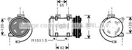 Ava Quality Cooling DNAK192 - Compressore, Climatizzatore www.autoricambit.com