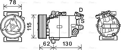 Ava Quality Cooling DNAK386 - Compressore, Climatizzatore www.autoricambit.com