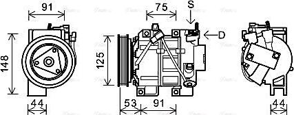 Ava Quality Cooling DNAK335 - Compressore, Climatizzatore www.autoricambit.com