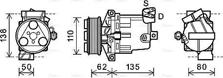 Ava Quality Cooling DNK343 - Compressore, Climatizzatore www.autoricambit.com