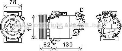 Ava Quality Cooling DNK386 - Compressore, Climatizzatore www.autoricambit.com