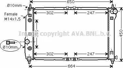 Ava Quality Cooling DW 2068 - Radiatore, Raffreddamento motore www.autoricambit.com