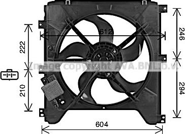 Ava Quality Cooling DW7520 - Ventola, Raffreddamento motore www.autoricambit.com