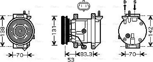 Ava Quality Cooling DWAK080 - Compressore, Climatizzatore www.autoricambit.com