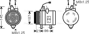 Ava Quality Cooling DWAK079 - Compressore, Climatizzatore www.autoricambit.com