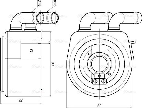 Ava Quality Cooling FD3700 - Radiatore olio, Olio motore www.autoricambit.com