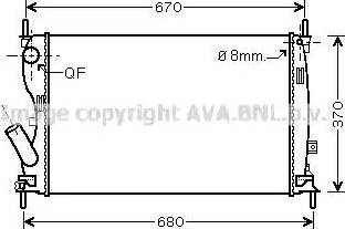 Ava Quality Cooling FD 2408 - Radiatore, Raffreddamento motore www.autoricambit.com