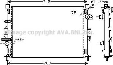 Ava Quality Cooling FD 2422 - Radiatore, Raffreddamento motore www.autoricambit.com