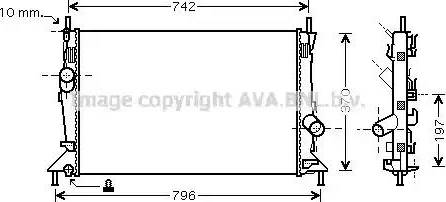 Ava Quality Cooling FD 2369 - Radiatore, Raffreddamento motore www.autoricambit.com