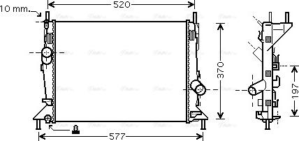 Ava Quality Cooling FD 2368 - Radiatore, Raffreddamento motore www.autoricambit.com