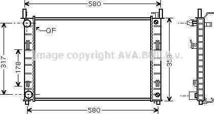 Ava Quality Cooling FD 2324 - Radiatore, Raffreddamento motore www.autoricambit.com