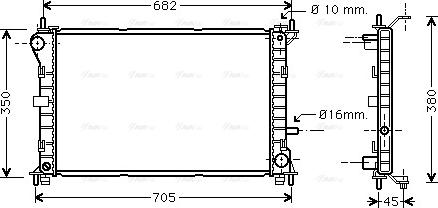 Ava Quality Cooling FD 2265 - Radiatore, Raffreddamento motore www.autoricambit.com