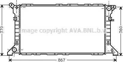 Ava Quality Cooling FD 2205 - Radiatore, Raffreddamento motore www.autoricambit.com