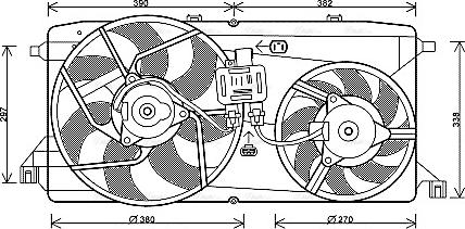 Ava Quality Cooling FD 7543 - Ventola, Raffreddamento motore www.autoricambit.com