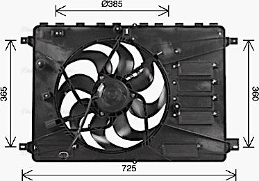 Ava Quality Cooling FD7554 - Ventola, Raffreddamento motore www.autoricambit.com