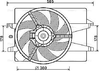 Ava Quality Cooling FD 7551 - Ventola, Raffreddamento motore www.autoricambit.com