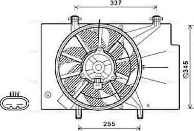 Ava Quality Cooling FD7557 - Ventola, Raffreddamento motore www.autoricambit.com