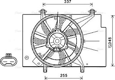 Ava Quality Cooling FD7582 - Ventola, Raffreddamento motore www.autoricambit.com