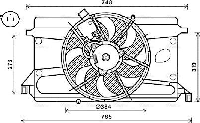 Ava Quality Cooling FD7573 - Ventola, Raffreddamento motore www.autoricambit.com