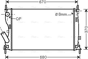 Ava Quality Cooling FDA2408 - Radiatore, Raffreddamento motore www.autoricambit.com