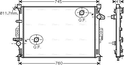 Ava Quality Cooling FDA2424 - Radiatore, Raffreddamento motore www.autoricambit.com