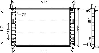 Ava Quality Cooling FDA2324 - Radiatore, Raffreddamento motore www.autoricambit.com