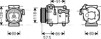 Ava Quality Cooling FDAK451 - Compressore, Climatizzatore www.autoricambit.com