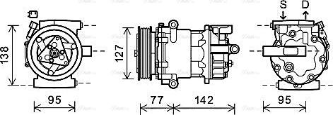 Ava Quality Cooling FDAK469 - Compressore, Climatizzatore www.autoricambit.com