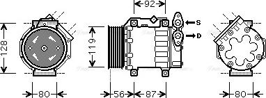 Ava Quality Cooling FDAK431 - Compressore, Climatizzatore www.autoricambit.com