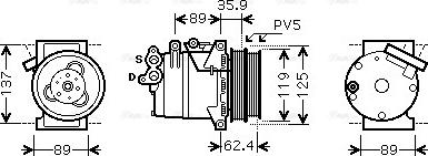 Ava Quality Cooling FD K433 - Compressore, Climatizzatore www.autoricambit.com