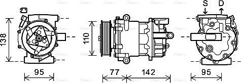 Ava Quality Cooling FDAK470 - Compressore, Climatizzatore www.autoricambit.com