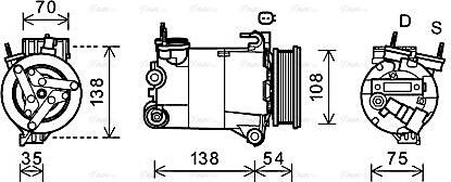 Ava Quality Cooling FDAK478 - Compressore, Climatizzatore www.autoricambit.com