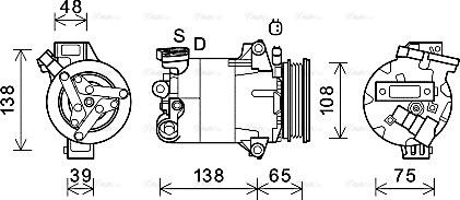 Ava Quality Cooling FDAK595 - Compressore, Climatizzatore www.autoricambit.com