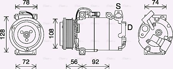 Ava Quality Cooling FDK637 - Compressore, Climatizzatore www.autoricambit.com