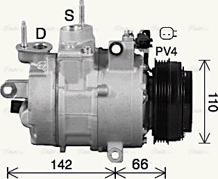 Ava Quality Cooling FDAK670 - Compressore, Climatizzatore www.autoricambit.com