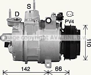 Ava Quality Cooling FDK670 - Compressore, Climatizzatore www.autoricambit.com