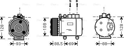 Ava Quality Cooling FDAK174 - Compressore, Climatizzatore www.autoricambit.com