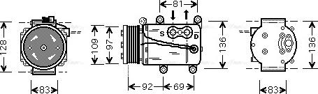 Ava Quality Cooling FD K171 - Compressore, Climatizzatore www.autoricambit.com