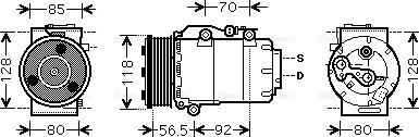 Ava Quality Cooling FDAK394 - Compressore, Climatizzatore www.autoricambit.com