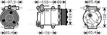 Ava Quality Cooling FDAK391 - Compressore, Climatizzatore www.autoricambit.com