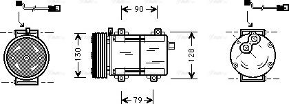 Ava Quality Cooling FDAK280 - Compressore, Climatizzatore www.autoricambit.com