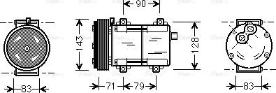 Ava Quality Cooling FDAK279 - Compressore, Climatizzatore www.autoricambit.com