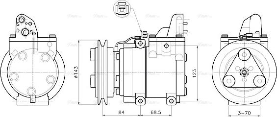 Ava Quality Cooling FDAK712 - Compressore, Climatizzatore www.autoricambit.com