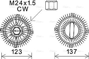 Ava Quality Cooling FDC446 - Giunto di collegamento, Ventilatore radiatore www.autoricambit.com