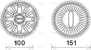 Ava Quality Cooling FDC448 - Giunto di collegamento, Ventilatore radiatore www.autoricambit.com